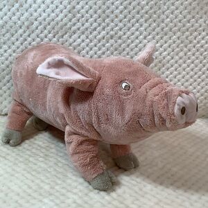 Ikea KNORRIG Plush Pink Pig Stuffed Animal Toy 202 604 50 Embroidered Eyes